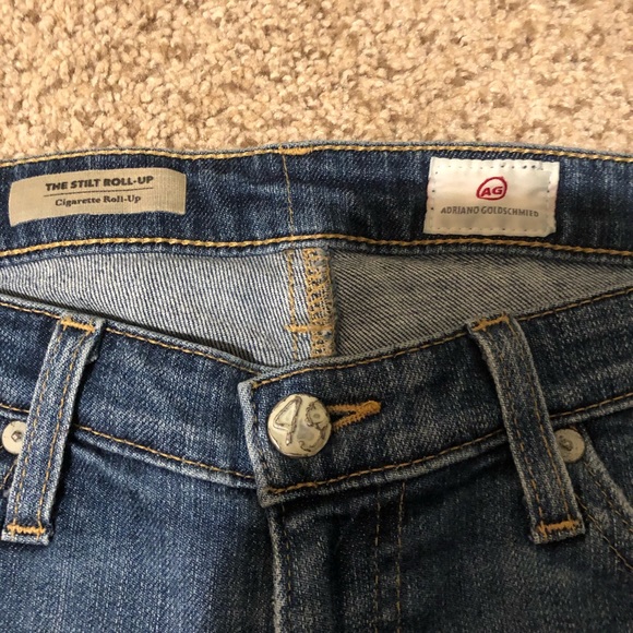 AG stilt roll up distressed denim size 27 - Picture 3 of 4
